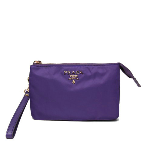 2014 Prada Nylon Fabric Clutch BR2601 purple for sale - Click Image to Close